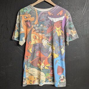 Pokemon Sublimated All Over Print T-shirt size M